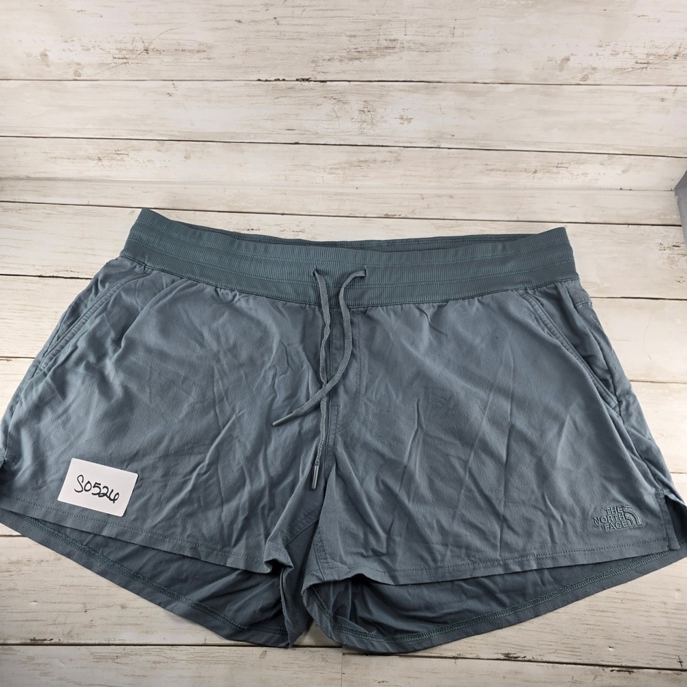 The North Face Aphrodite Shorts Womens XL Blue Gray Hiking Activewear Drawstring